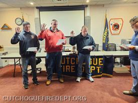 2025 CFD Chiefs: L to R 2nd Asst. Chief Joseph Hinton, 1st Ass. Chief Christopher Dinizio, Chief Michael C. 
Boken