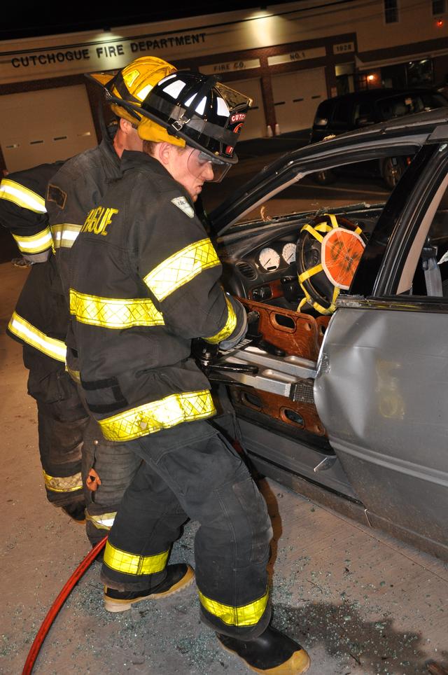 Firefighters Practice Extrication Skills - Cutchogue Fire Department